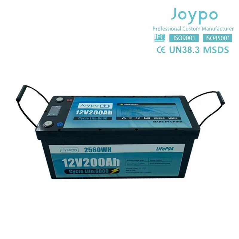 Μεγάλης χωρητικότητας μπαταρία λιθίου RV 12V 200Ah βαθύ κύκλο μπαταρίας για τροχόσπιτο