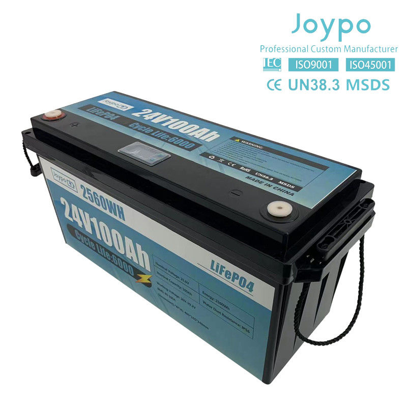 100Ah 200Ah Lithium Ion LiFePO4 μπαταρία 24 Volt βαθύ κύκλο μπαταρία για RV κάμπινγκ