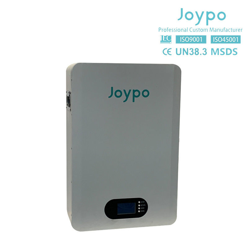 Joypo Τείχος 5KWH 10KWH LiFePO4 επαναφορτιζόμενη μπαταρία για αποθήκευση ηλιακής ενέργειας