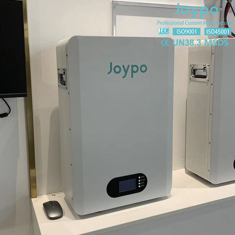 Joypo Τείχος 5KWH 10KWH LiFePO4 επαναφορτιζόμενη μπαταρία για αποθήκευση ηλιακής ενέργειας