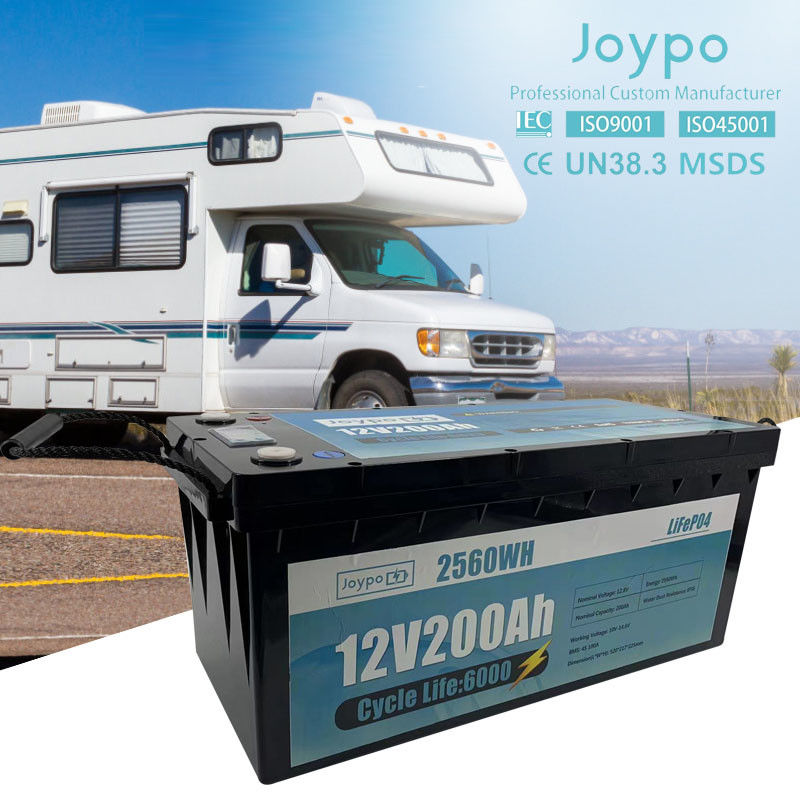 Βαθύ κύκλο LiFePO4 μπαταρία 12V 24V 200Ah Για RV Ηλιακή Κατασκηνώσεων Καμπίνα Marine