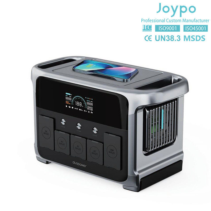 Φορητή μπαταρία ιόντων λιθίου 1200W Ηλιακή ενέργεια για εξωτερικά πάρτι και κάμπινγκ