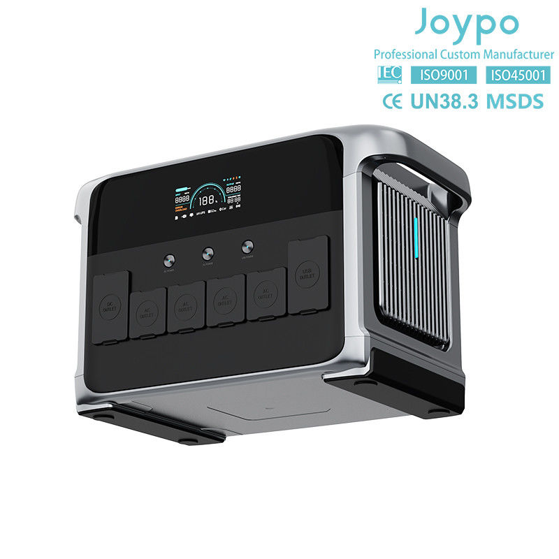 2400W φορητή ηλιακή γεννήτρια Σπίτι Εφεδρικό UPS με γρήγορη φόρτιση USB και φως LED